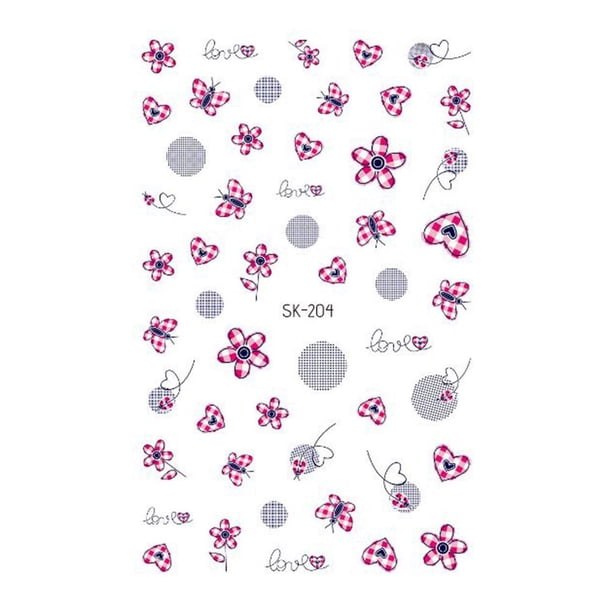 Daisy Nail Stickers Floral Flower Nail Art Pegatinas De Uñas Impermeables Para Mujeres Advancent CE007622-05