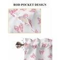 thumbnail image 6 of Valentine's Day 2 Panel Kitchen Curtains for Windows, Pink Bows Shining Stars Simple Art Bathroom Privacy Curtain, Home Décor Window Treatment for Bedroom/Living Room 55"x45", 6 of 6