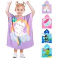 thumbnail image 1 of Poncho de baño para niños Toalla de baño para niños Toalla de playa Capa de baño para niñas y niños Poncho con capucha de secado rápido súper absorbente Poncho de surf Capa de baño para bebés de 2 a 6 años Rojo Verde Cocina, Decoración y Otros, 1 of 5