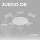 thumbnail image 4 of Juego de Muebles para jardín - Set de 3 Piezas Incluye una Mesa Redonda y Dos sillas Plegables para Exteriores - Patio, terraza (Gris Claro), 4 of 8