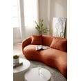 thumbnail image 7 of Kevinplus 4-Seat Modern Curved Sofa with 3 Pillows for Bedroom Office Apartment (Orange), 7 of 7