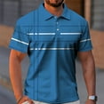 thumbnail image 2 of Men's Golf Shirt Casual Sports V Neck Ribbed Collar Short Sleeve Fashion Casual Solid Color Plain Spring & Summer Regular Fit 2XL, 2 of 4