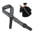 thumbnail image 1 of Non Electric Guitar Strap Adjustable Nylon Embroidered Shoulder Strap With Non Slip Buckle, 1 of 8