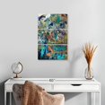 thumbnail image 2 of Elephant Stock Here With Your Majesty Wall Art - Vertical Multi Panel Canvas - Living Room Wall Decor - Abstract Multi Panel - Blue And Turquoise Decor By Mara Galvao - 14" x 23", 2 of 4