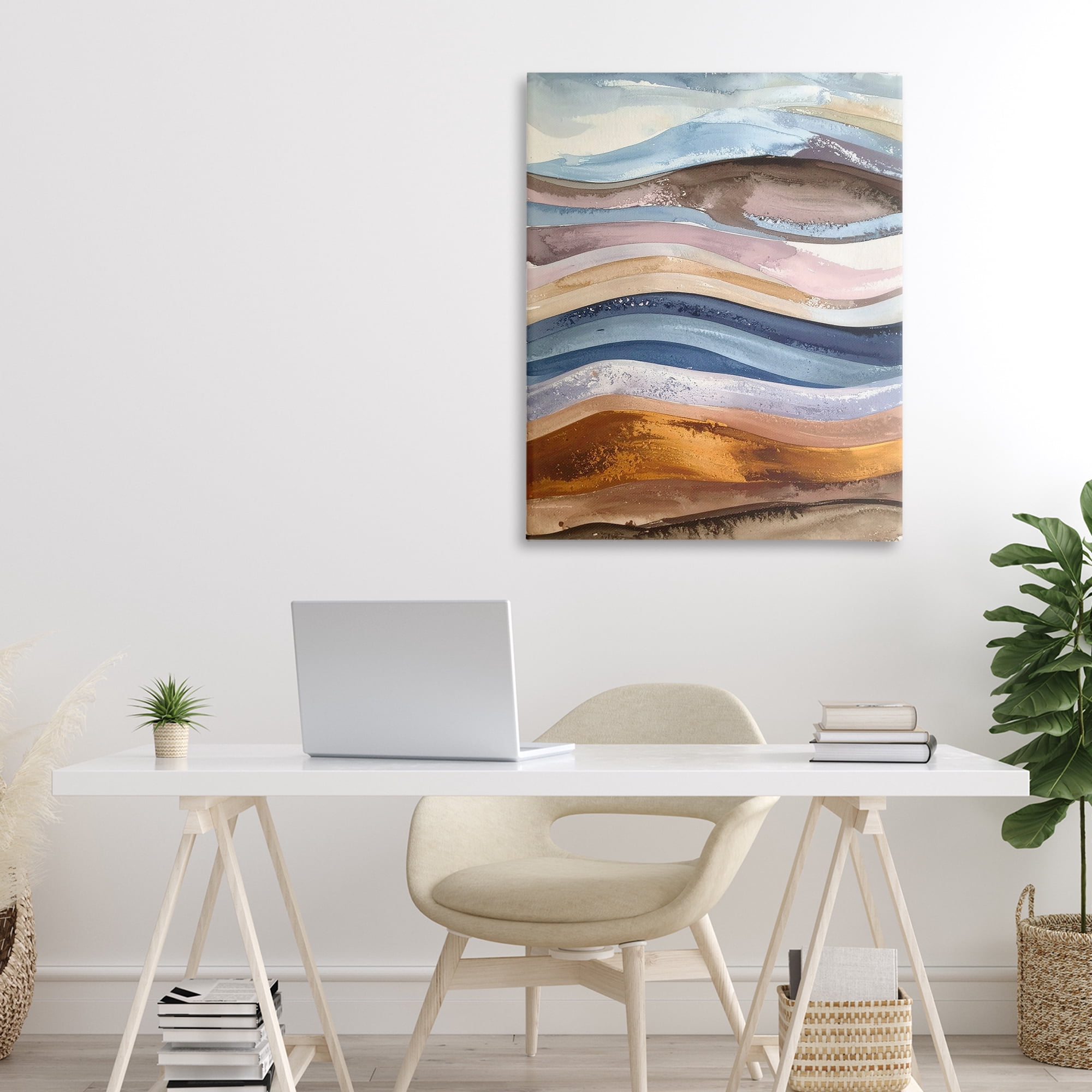 Stupell Industries Ocean Flow Layers Canvas Wall Art, design by Alonza Saunders
