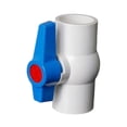 thumbnail image 1 of Válvula de bola de PVC con manija en T, ideal para el control de agua en aplicaciones comerciales. 50 mm blanco, 1 of 9