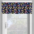 thumbnail image 2 of Ambesonne Colorful Valance Pack of 2, Color Pencils Art, 54"X18", Indigo and Multicolor, 2 of 5
