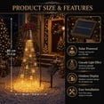 thumbnail image 2 of Liaiai Magic Fountain - Flowing Snowflake LED Christmas Garden Light, Solar Powered Outdoor Yard Decor with Stars Warm Glow Garden Stake for Christmas Holiday Decoration,Christmas Bell, 2 of 10