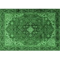 thumbnail image 1 of Ahgly Company Indoor Rectangle Medallion Emerald Green Traditional Area Rugs, 2' x 5', 1 of 4