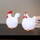 thumbnail image 1 of Figuras en miniatura de pollo 2x Decoración de la forma de flores Resina Decoración decorativa Decoración Estatuas de jardín para el porche para el, 1 of 8