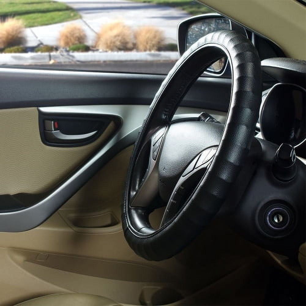 Custom Accessories 38011 Black Gripper Series Steering Wheel Cover