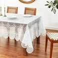 thumbnail image 2 of Violet Linen Concord Vintage Floral Lace Circles Pattern, Polyester Embroidered Lace, White, 52 Inch by 70 Inch, Seats 4 to 6 people Tablecloths, 2 of 6