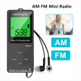 thumbnail image 2 of Mini Radio Portátil AM FM con Podómetro Auriculares Sintonización Digital Radio Deportiva para Correr Caminar Radio de Bolsillo, 2 of 5