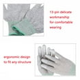 thumbnail image 6 of SagaSave PU Nylon Pair Anti Static Work Gloves Grip Palm Protect Gloves for Repairing Safety S/M/L Green, 6 of 7