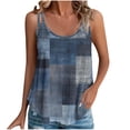 thumbnail image 2 of Puntoco Camisetas sin mangas ajustadas para mujer Camiseta sin mangas holgada informal de verano con cuello redondo y estampado a la moda para mujer, 2 of 4
