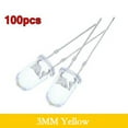thumbnail image 1 of MYG 100pcs Super Bright LED 3mm Red/Blue/Green/White/Yellow LED Transparent Bulb, 1 of 4