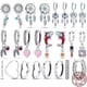 thumbnail image 3 of NOVEDAD DE VERANO 2020, pendientes de plata de ley 925 con diseño de corazón y concha, pendientes aptos para pulseras Pandora originales, joyería DIY para mujer, 3 of 4