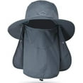 thumbnail image 1 of Sombrero de pesca para hombres y mujeres, sombrero de ala ancha con protección solar UV para exteriores con cubierta para la cara y solapa para el cuello, 1 of 6