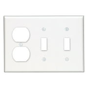 WALLPLAT 2SWTCH/RECEP WH (Pack of 1)