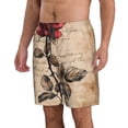 thumbnail image 2 of Balery Vintage Rose Botanical Art Traje de Baño Estilo Hawaiano para Hombre, Shorts de Secado Rápido con Bolsillos-X-Large, 2 of 6