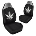 thumbnail image 3 of Chririnla 2 Pieces Silver Maple Leaf Print Car Seat Covers, Universal Fashion Breathable Front Seats Protector Car Accessoires Fits for Car,SUV Sedan,Truck, 3 of 7