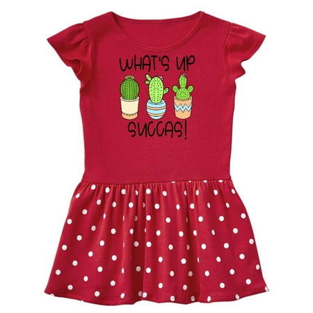 

Inktastic What s Up Succas Funny Cacti Plants Gift Baby Girl Dress