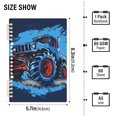 thumbnail image 3 of Monster Truck Ring Binder Notebook Journey Note Diary College Ruled Spiral Notebook Study Loose Leaf Paper A5 60 Pages, 3 of 8