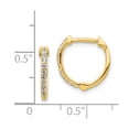 thumbnail image 2 of 14k Diamond Hinged Hoop Earrings, 2 of 2