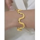 thumbnail image 4 of Brazalete rígido de oro laminado con diseño de ondas abstracto, 4 of 8