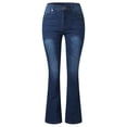 thumbnail image 3 of Boot Cut Jeans for Women Mid Waist Tummy Control Trendy Flare Jeans Straight Denim Pants S, 3 of 6