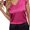 Hot Pink, variant on Elegant Plain Top V neck Hot Pink Sleeveless Women's Blouses XS (2)