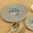 thumbnail image 1 of Round Braided Placemats Heat Resistant Stain Resistant Non Slip Washable Multi-Use Placemats Table Mats for Dining Tables, 1 of 6