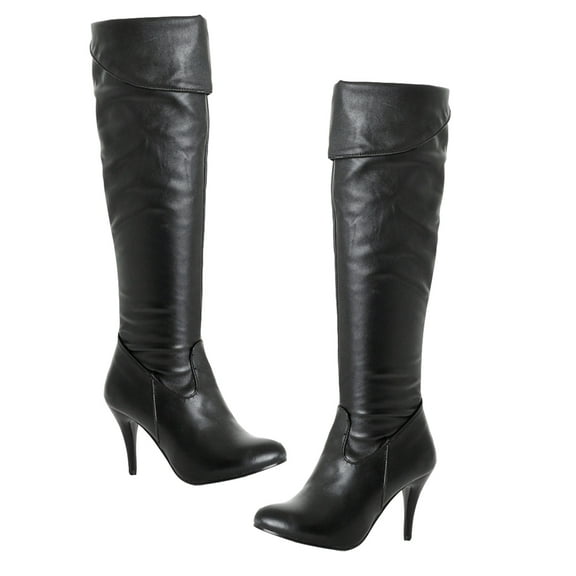 1 Pair Practical High Woman High Leg Boots Winter Thin Heel Boots