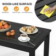 thumbnail image 6 of UBesGoo HDPE Outdoor Patio Table, Rectangle Coffee End Table, All Weather Deck Balcony Garden Porch Table, Black, 6 of 7