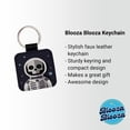 thumbnail image 2 of Skeleton in Space Suit Astronaut Faux Leather Square Keychain, 2 of 7