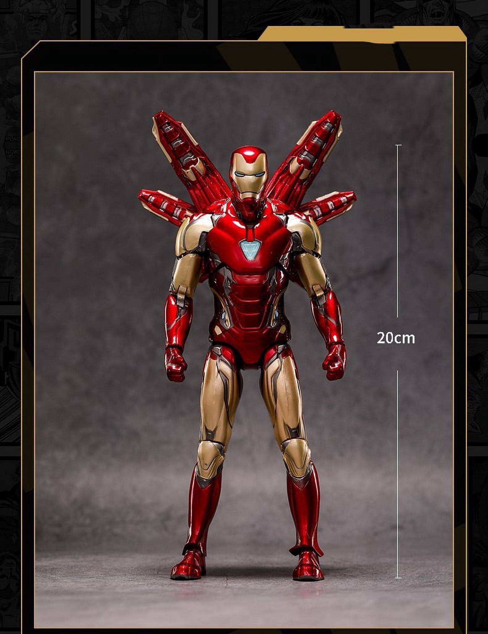 TIM Iron Man Figure Model Full Body Movable 7Inches MK85 Iron Man Model Exquisite Gift Box