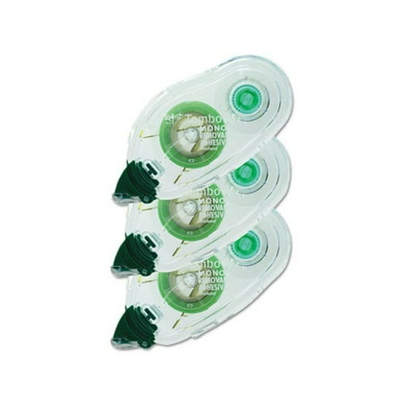 Removable Adhesive Refill 0.33  x 39.33 ft  Dries White  3/Pack