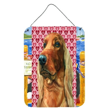 Irish Setter Hearts Love and Valentines Day Wall or Door Hanging Prints