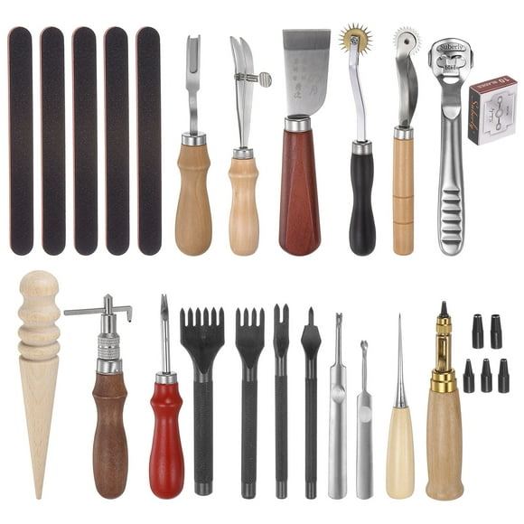 Unique Bargains 18pakcs Leather Tools Hand Stitching Leather Working Tools