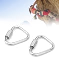 thumbnail image 1 of Climbing 2pcs Climbing Carabiners Stainless Steel Hex Nut Triangular Connecting Quick Link Chain for Climbing Rappelling, 1 of 7