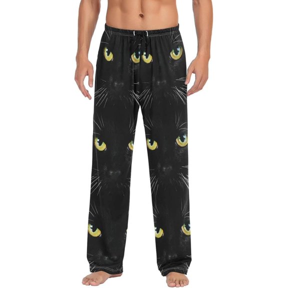 GZHJMY Cat Pajama Pants for Men, Lounge Pants Lightweight Men Pajama Bottoms with Drawstring Pockets, Christmas New Year Birthday Gifts, X-Large