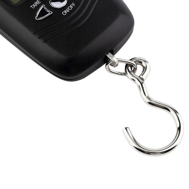 Báscula digital portátil para pesca de 50 kg, báscula electrónica de bolsillo con gancho para colgar, báscula para equipaje para el hogar y el exterior