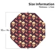 thumbnail image 2 of Lsque cool rock Skull record Pattern 4" Drink Coasters Set of 4, PVC Leather Absorbent Coasters, Table Coaster Set Decorative Coffee Cup Coasters Housewarming Gift -Octagon, 2 of 6