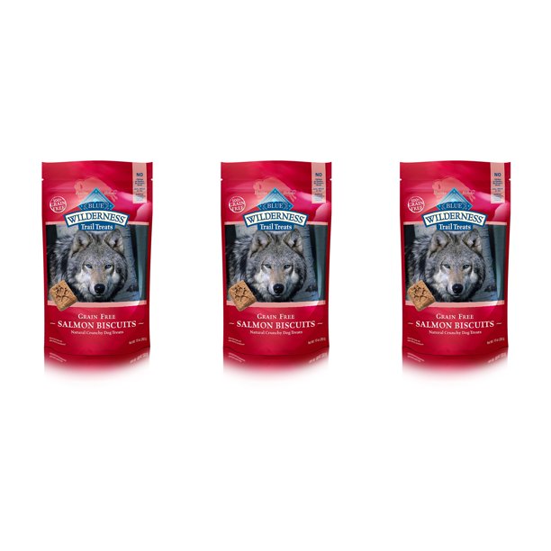 BLUE Wilderness Trail Treats Salmon Biscuit for Dogs 3 Pack