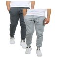 thumbnail image 1 of Men's 2 Pack Fleece Jogger Sweatpants,charcoal/heathergrey,M, 1 of 2