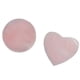 thumbnail image 4 of Posavasos de cristal grande rosa natural en rodajas de ágata de cuarzo rosa, decoración para tazas. Corazón, 4 of 9