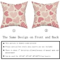 thumbnail image 5 of Valentines Day Pillow Covers 20x20 Set of 2 Buffalo Plaid Polka Dot Stripes Pink Love Heart Print Decorative Throw Pillows Rustic Valentine Themed Pillow Cases Decor for Couch Sofa Bed, 5 of 5