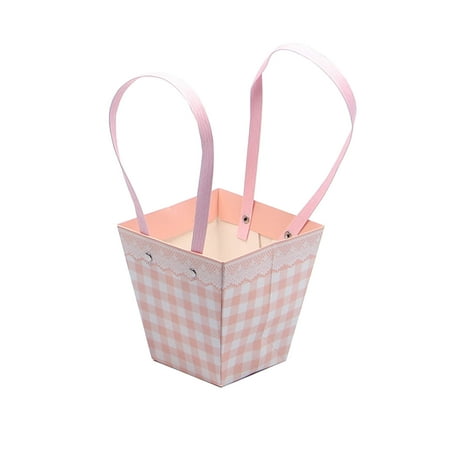 

TINYSOME Colorful Foldable Flower Bag with Handle Portable Waterproof Paper Packaging Bag for Fresh Flower Carrying Handmade