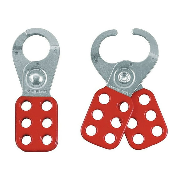 Master Lock, MLK420, Steel Lockout Safety Hasps, 1 Each, Red