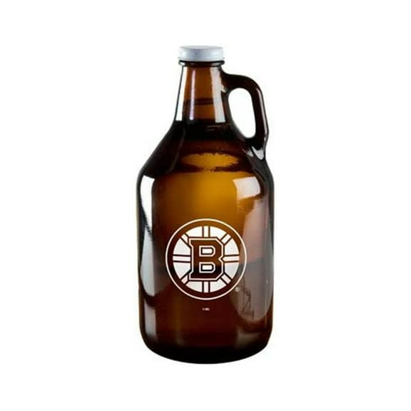 Boelter Brand - NHL 64-ounce Amber Growler Glass, Boston Bruins